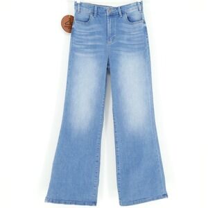 Boston Proper Womens Light Wash High Rise Wide Leg Jeans Size 8 Casual Capsule